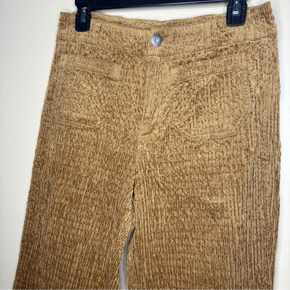 Habitat Women Size 4 Brown Textured Wide Leg Corduroy Pants High Rise Fall